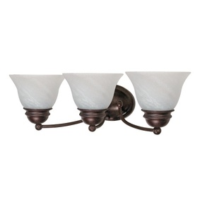 NUV60346 Empire 3 Bulb Bathroom Lighting - Old Bronze / Alabaster NUV60346 Empire 3 Bulb Bathroom Lighting - Old Bronze / Alabaster