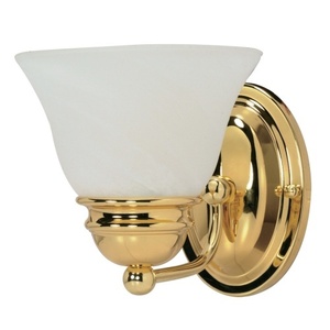 N60348 Empire 1 Bulb Wall Sconce - Polished Brass / Alabaster N60348 Empire 1 Bulb Wall Sconce - Polished Brass / Alabaster