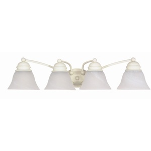 N60355 Empire 4 or More Bulb Bathroom Lighting - Textured White / Alabaster