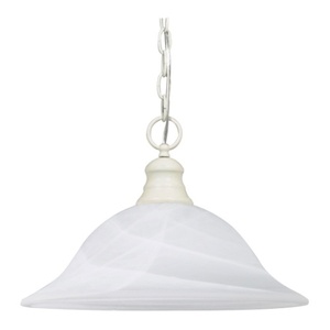 N60393 Down Light Pendant Light - Textured White / Alabaster