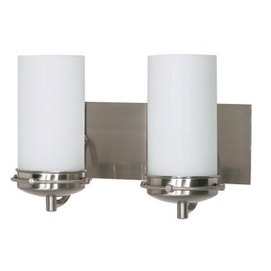 N60612 Polaris 2 Bulb Bathroom Lighting - Brushed Nickel