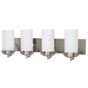 N60614 Polaris 4 or More Bulb Bathroom Lighting - Brushed Nickel