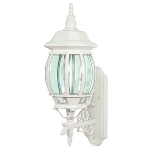 N60888 Central Park Entrance Outdoor Wall Light - White