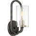 Nuvo Lighting N606121 Iron Black / Brushed Nickel Accents 1 Bulb Wall Sconce