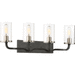 Nuvo Lighting N606129 Iron Black / Brushed Nickel Accents 4 or more Bulb Bathroom Light