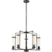 Nuvo Lighting N606385 Iron Black Mid Sized Chandelier