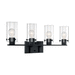 Nuvo Lighting N607274 Matte Black 4 or more Bulb Bathroom Light