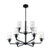 Nuvo Lighting N607279 Matte Black Mid Sized Chandelier