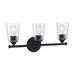 Nuvo Lighting N607283 Matte Black 3 Bulb Bathroom Light
