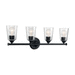 Nuvo Lighting N607284 Matte Black 4 or more Bulb Bathroom Light