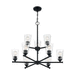 Nuvo Lighting N607289 Matte Black Mid Sized Chandelier