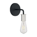 Nuvo Lighting N607351 Black / Polished Nickel 1 Bulb Wall Sconce