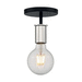 Nuvo Lighting N607353 Black / Polished Nickel Semi Flush Mount Ceiling Light