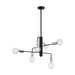 Nuvo Lighting N607354 Black / Polished Nickel Mid Sized Chandelier
