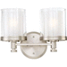 Nuvo Lighting N604642 Brushed Nickel 2 Bulb Bathroom Light