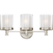 Nuvo Lighting N604643 Brushed Nickel 3 Bulb Bathroom Light