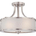 Nuvo Lighting N604692 Brushed Nickel Semi Flush Mount Ceiling Light