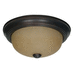 Nuvo Lighting N601255 Mahogany Bronze / Champagne Flush Mount Ceiling Light