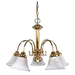 Nuvo Lighting N60185 Polished Brass / Alabaster Mid Sized Chandelier