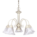 Nuvo Lighting N60187 Textured White / Alabaster Mid Sized Chandelier