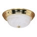 Nuvo Lighting N60215 Polished Brass / Alabaster Flush Mount Ceiling Light