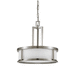 Nuvo Lighting N602857 Brushed Nickel Drum Pendant