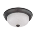 Nuvo Lighting N603145 Mahogany Bronze / Frosted Flush Mount Ceiling Light