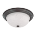 Nuvo Lighting N603147 Mahogany Bronze / Frosted Flush Mount Ceiling Light