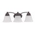 Nuvo Lighting N603167 Mahogany Bronze / Frosted 3 Bulb Bathroom Light
