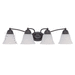 Nuvo Lighting N603168 Mahogany Bronze / Frosted 4 or more Bulb Bathroom Light