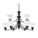 Nuvo Lighting N603171 Mahogany Bronze / Frosted Large Foyer Chandelier