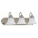 Nuvo Lighting N60321 Brushed Nickel / Alabaster 3 Bulb Bathroom Light