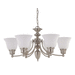 Nuvo Lighting N603255 Brushed Nickel / Frosted Mid Sized Chandelier