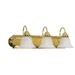 Nuvo Lighting N60329 Polished Brass / Alabaster 3 Bulb Bathroom Light