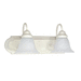 Nuvo Lighting N60332 Textured White / Alabaster 2 Bulb Bathroom Light