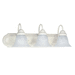 Nuvo Lighting N60333 Textured White / Alabaster 3 Bulb Bathroom Light