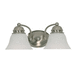 Nuvo Lighting N60341 Brushed Nickel / Alabaster 2 Bulb Bathroom Light