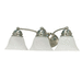 Nuvo Lighting N60342 Brushed Nickel / Alabaster 3 Bulb Bathroom Light