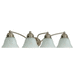 Nuvo Lighting N60343 Brushed Nickel / Alabaster 4 or more Bulb Bathroom Light