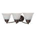 Nuvo Lighting NUV60346 Old Bronze / Alabaster 3 Bulb Bathroom Light