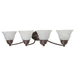 Nuvo Lighting N60347 Old Bronze / Alabaster 4 or more Bulb Bathroom Light