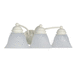 Nuvo Lighting N60354 Textured White / Alabaster 3 Bulb Bathroom Light