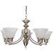Nuvo Lighting NUV60356 Brushed Nickel / Alabaster Mid Sized Chandelier