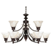Nuvo Lighting N60362 Old Bronze / Alabaster Large Foyer Chandelier
