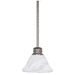 Nuvo Lighting N60365 Brushed Nickel / Alabaster Mini Pendant