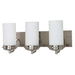 Nuvo Lighting N60613 Brushed Nickel 3 Bulb Bathroom Light