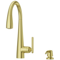  Lita Pull-Out Spray Kitchen Faucet - Brushed Gold