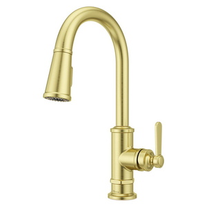 PGT529TDBG Port Haven Pull-Out Spray Kitchen Faucet - Brushed Gold