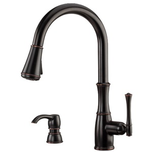 PGT529WH1Y Wheaton Pull-Out Spray Kitchen Faucet - Tuscan Bronze