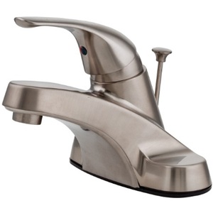PLG142800K Pfirst 4'' Centerset Bathroom Faucet - Brushed Nickel PLG142800K Pfirst 4'' Centerset Bathroom Faucet - Brushed Nickel